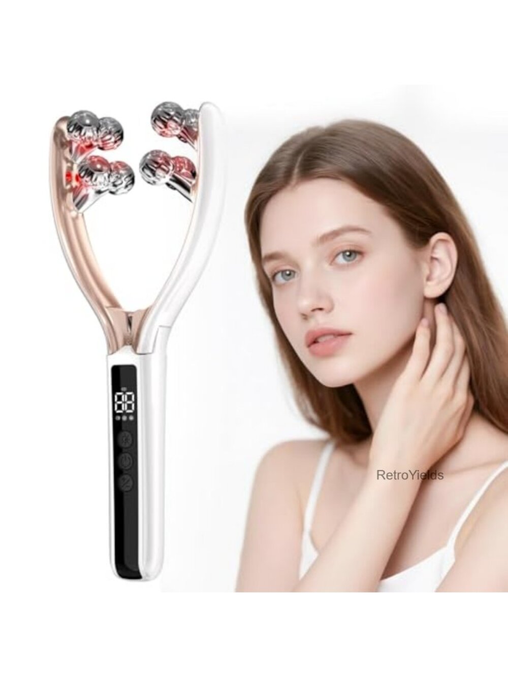 Vibrating Face Massager Jaw TMJ Lymphatic Drainage Sculpting Tool